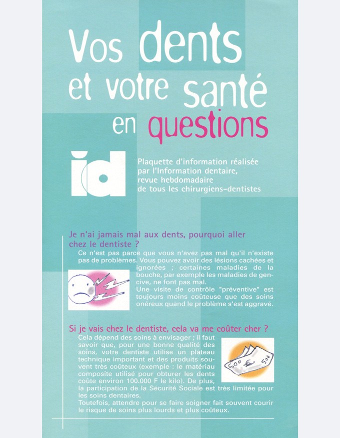 Fiche Patient  : Vos dents et votre santé en questions