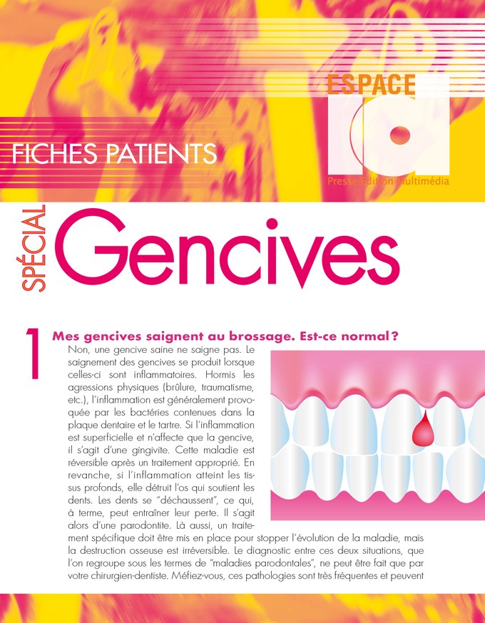 Fiche patient : Spécial Gencives 2ème édition