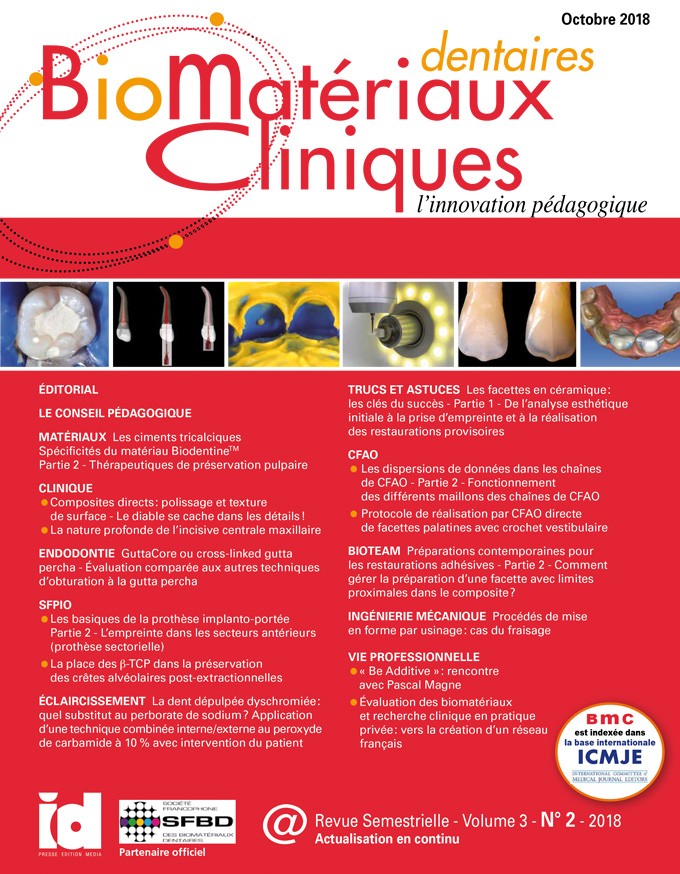 Biomatériaux Matériaux Cliniques - Vol 3 n°2